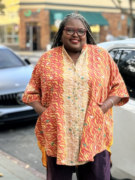 Pareo Kantha Free To Be Me Button Down-140