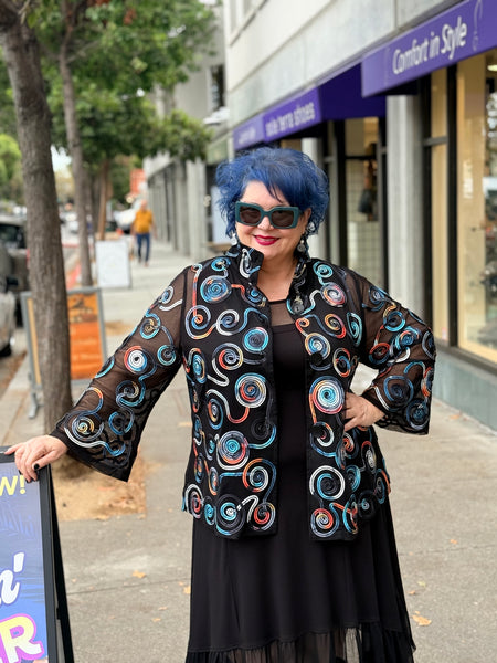 Damee Spiral Soutache Jacket-Multi