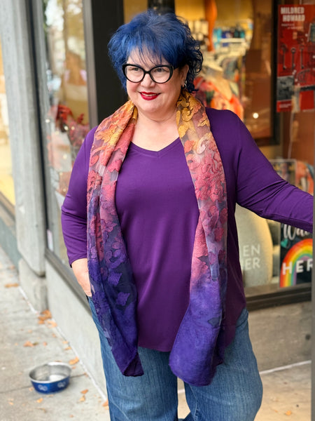 Blue Sky Jackie V Pullover-Royale