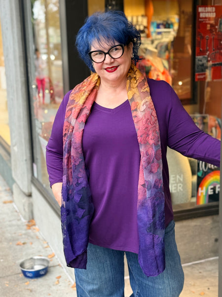 Blue Sky Jackie V Pullover-Royale