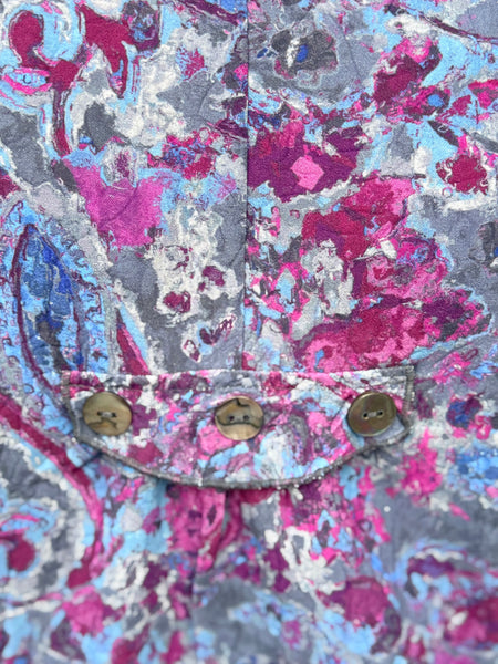 Habitat Destination Unknown Floral Pleat Back Jacket-Grape