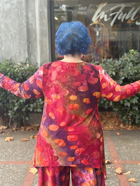 Alembika Ringmaster Handkerchief Top, Berry Mix
