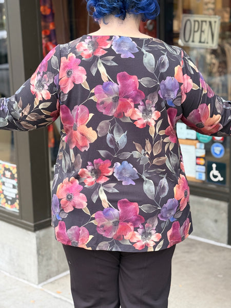 Blue Sky Gemi Top-Pink Petals