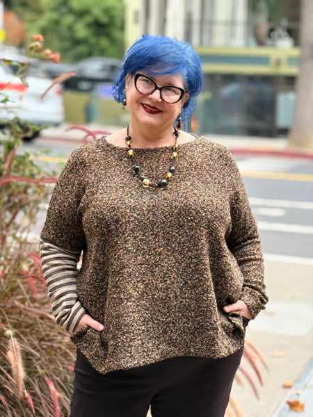 Alembika Urban Tima Boucle Top, Camel Melange
