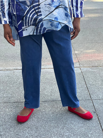 Jess and Jane Mineral Washed Ankle Legging- Denim