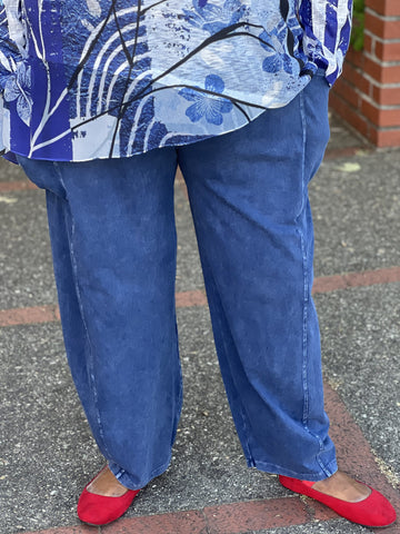 Jess and Jane Lantern Pant- Denim Blue