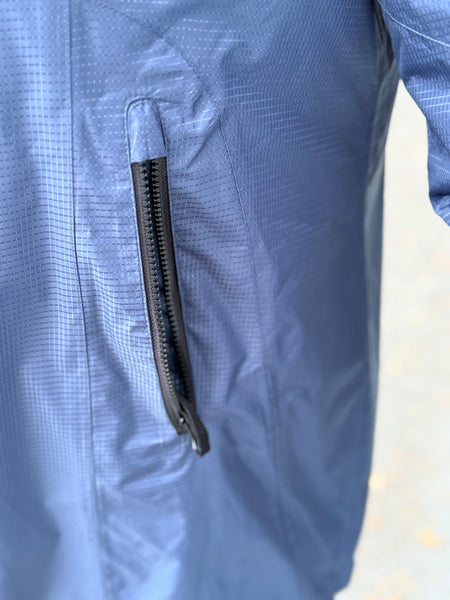 Normann Waterproof Hooded Raincoat- Sea Blue