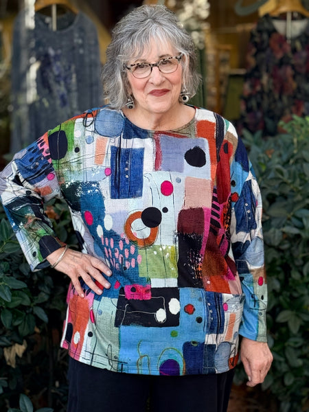 Jess and Jane Seam Top with Pocket-Pampas