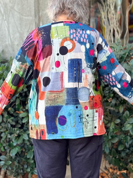 Jess and Jane Seam Top with Pocket-Pampas