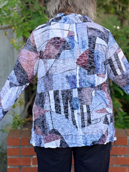 Jess and Jane Crushed Cowl Neck Top-Artiste