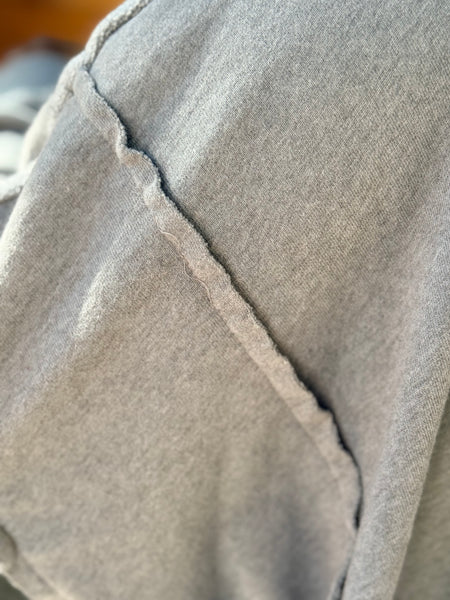 Bodil French Terry One Size Pocket Top-Fjord