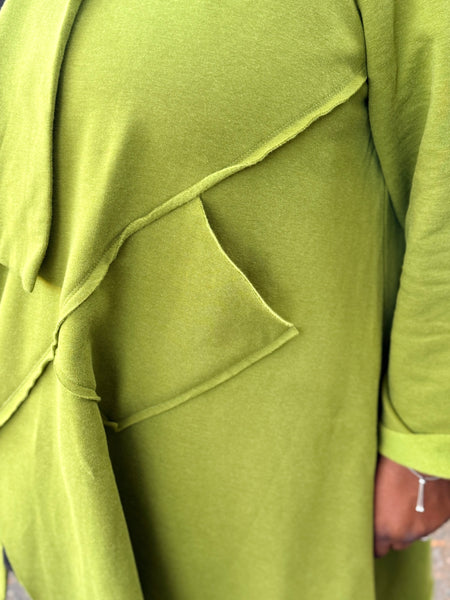 Luuka Valeria Brushed Fleece Cardigan- Pistachio