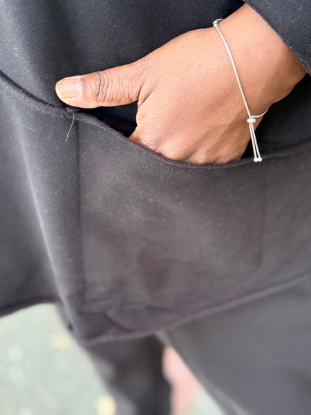 Luuka Alma Brushed Fleece Pullover-Black