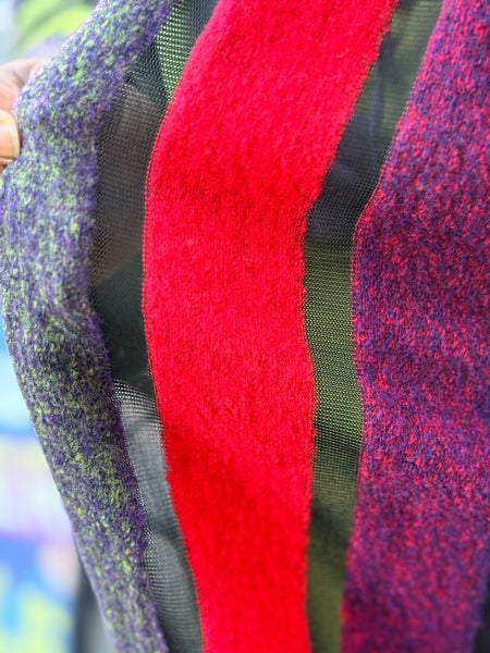 Luuka Stripe Mesh/wool Stripe Cardigan