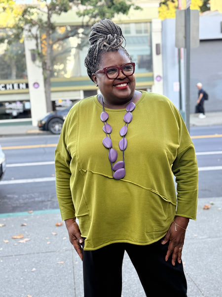 Luuka Alma Brushed Fleece Pullover-Pistachio