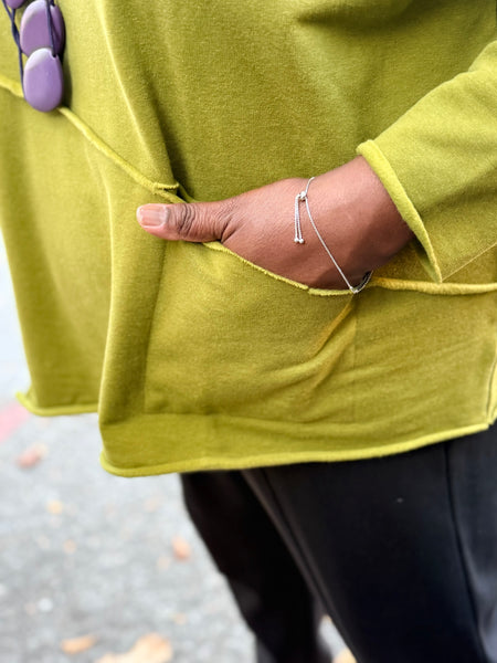 Luuka Alma Brushed Fleece Pullover-Pistachio