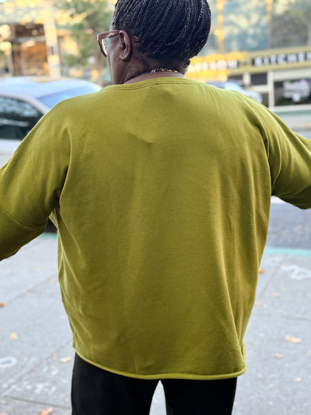 Luuka Alma Brushed Fleece Pullover-Pistachio
