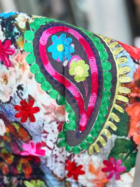 Anu Embroidered Ruana Tuscan