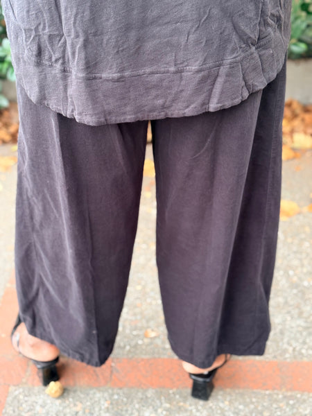 Kleen Cotton Corduroy Crop Bloom Pant- Black