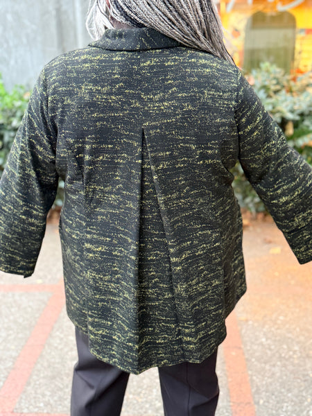 Sydney Project Knitted Jacquard Bell Sleeve Jacket-Kiwi