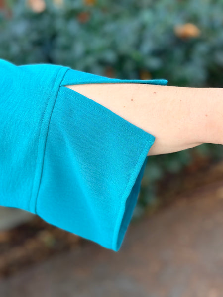 Sydney Air Flow Bell Sleeve Pullover-Jade