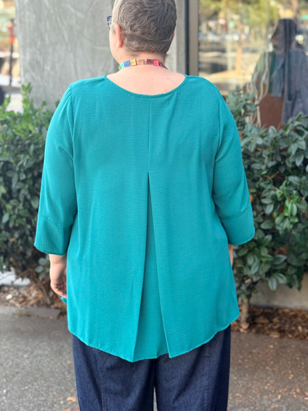 Sydney Air Flow Bell Sleeve Pullover-Jade