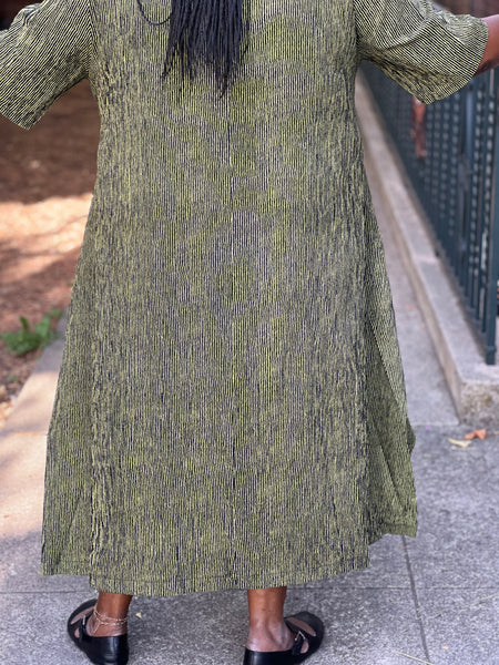 Niche Florence Dress- Green Ridge Stripe
