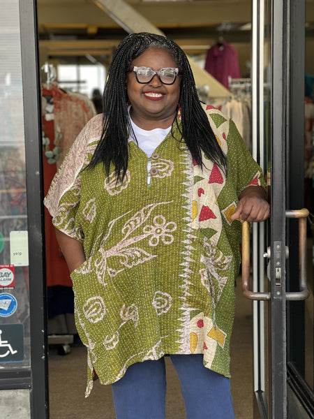 Kantha Bae Peace and Love Poncho 083
