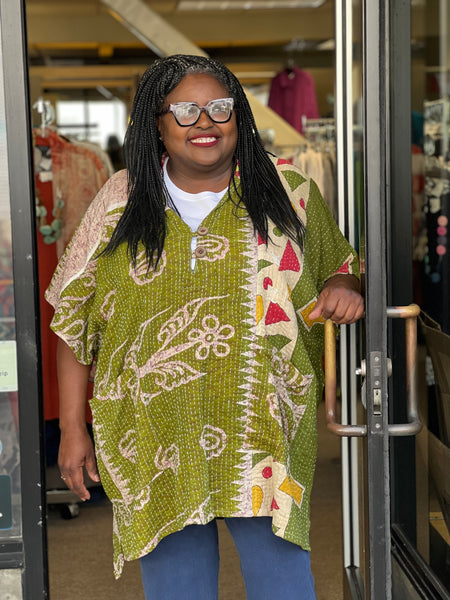 Kantha Bae Peace and Love Poncho 083