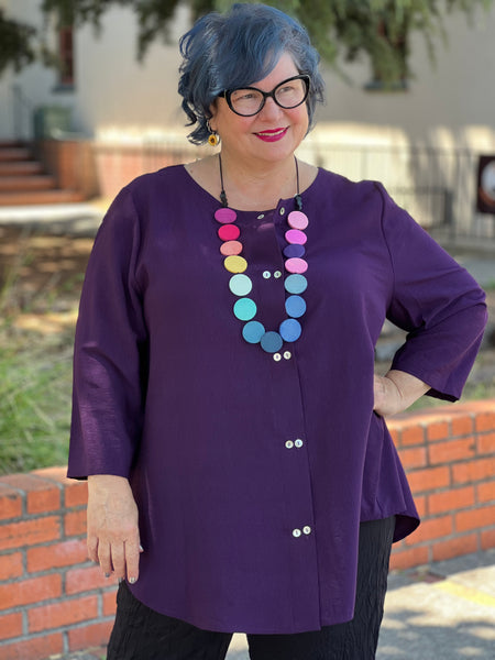 Niche Cosmos Blouse -Aubergine