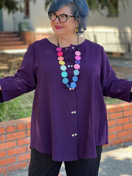 Niche Cosmos Blouse -Aubergine