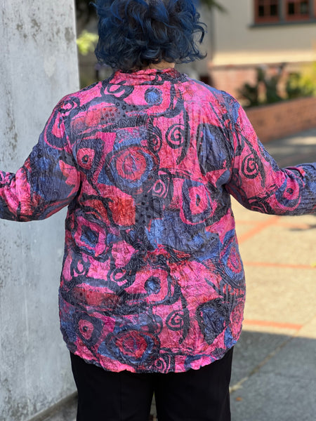 Shana Crinkle V-Neck Pink