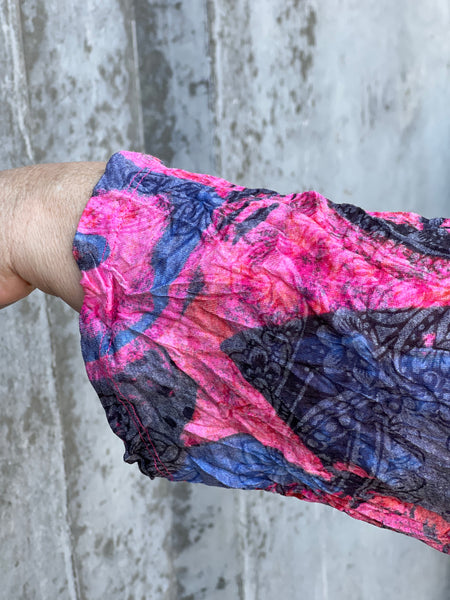 Shana Crinkle V-Neck Pink