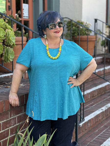 Kleen Seamed Short Sleeve Tee-Blue Sea