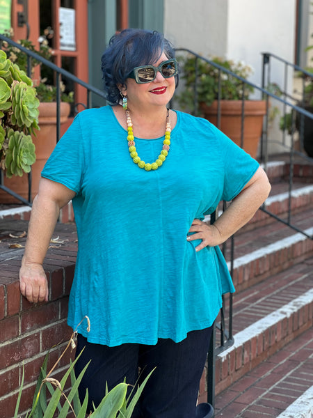 Kleen Seamed Short Sleeve Tee-Blue Sea