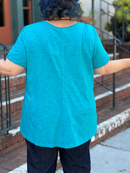 Kleen Seamed Short Sleeve Tee-Blue Sea