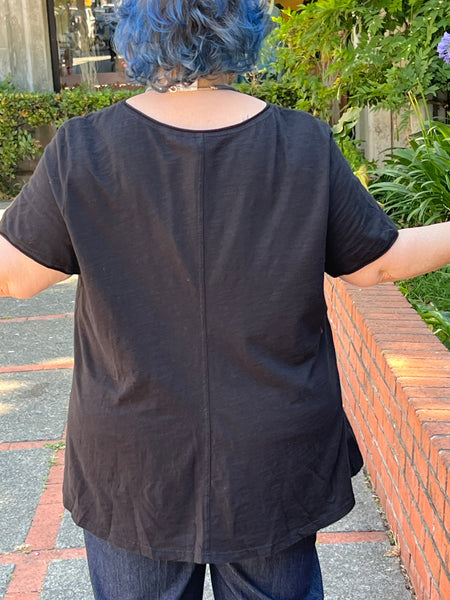 Kleen Seamed Short Sleeve Tee-  Black