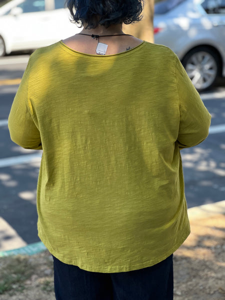 Kleen 3/4 Sleeve V-Neck Tee-Wasabi