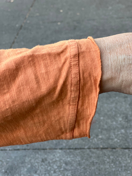 Kleen 3/4 Sleeve V-Neck Tee-Pumpkin