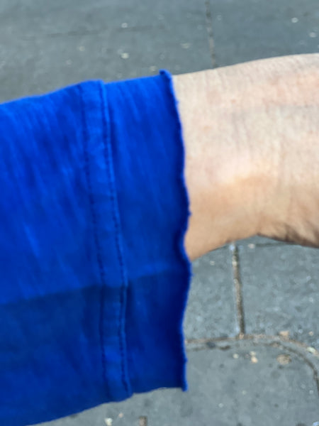 Kleen 3/4 Sleeve V-Neck Tee- Lapis Blue