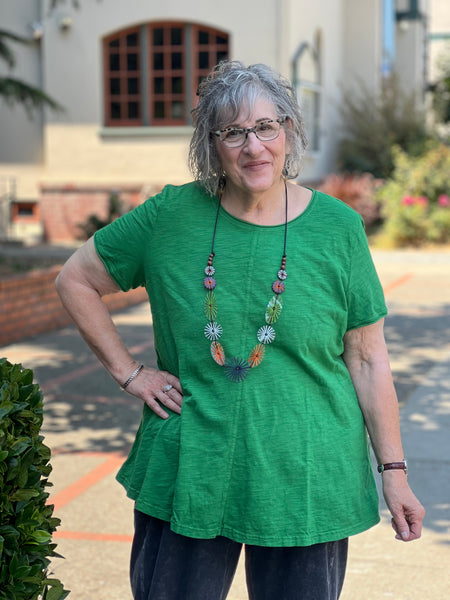 Kleen Seamed Short Sleeve Tee- Pine Green