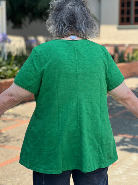 Kleen Seamed Short Sleeve Tee- Pine Green