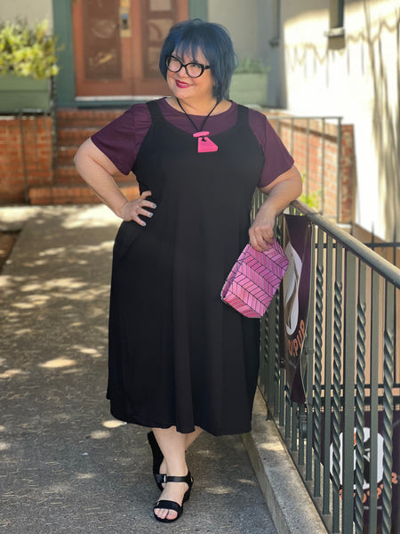 Blue Sky Bamboo Linen Shauna Dress-Black