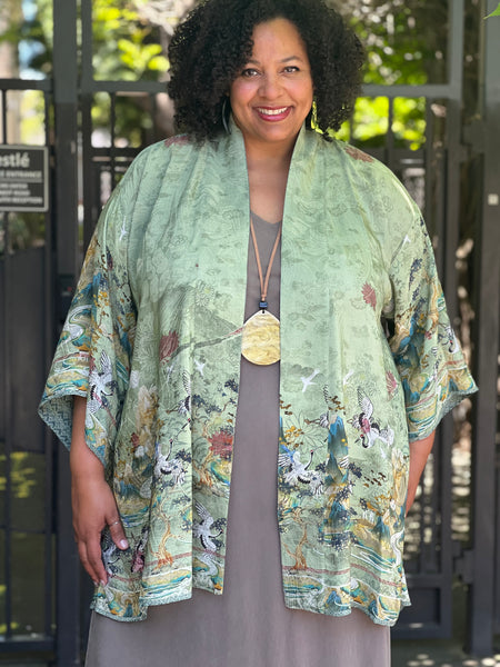 Citron Rversible Open Front Kimono-Magical Organic Beauty