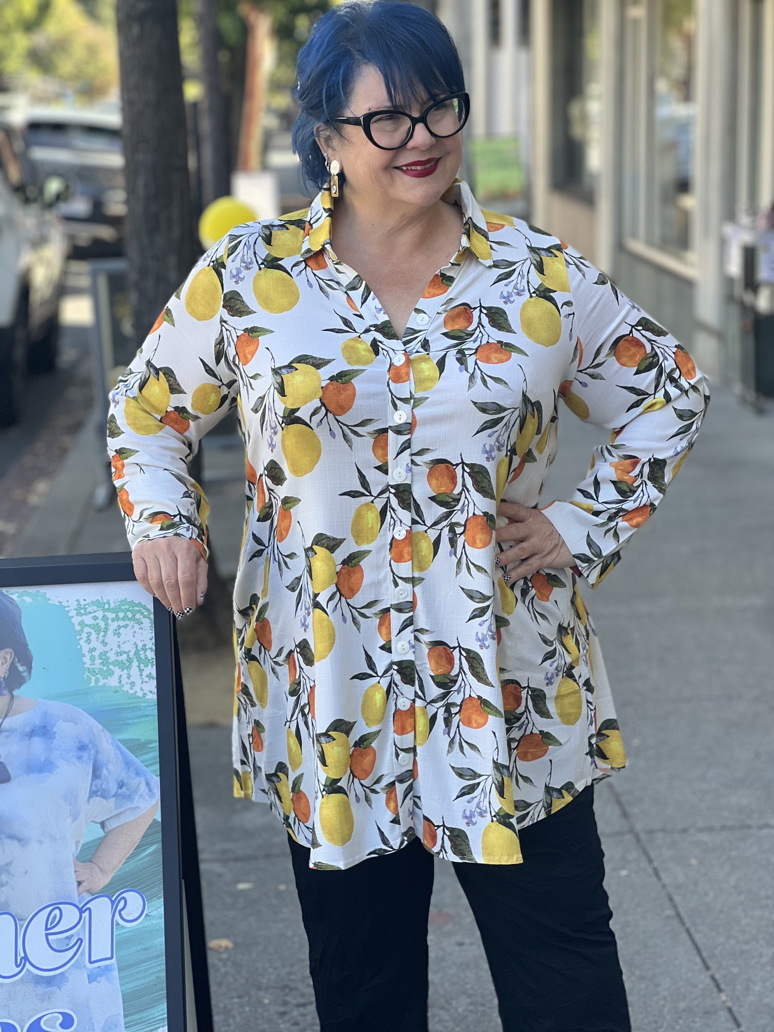 Blue Sky Celine Blouse-Lemonade