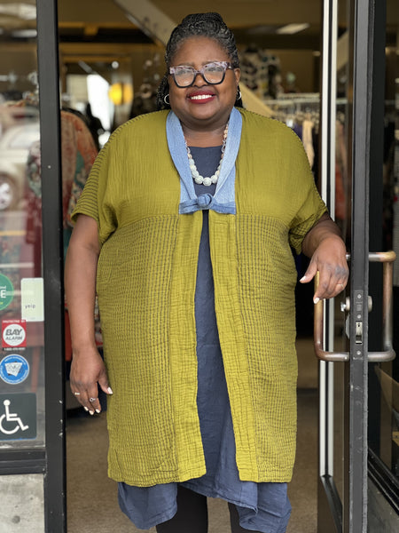 Shannon Passero One Size Reed Cardigan Green