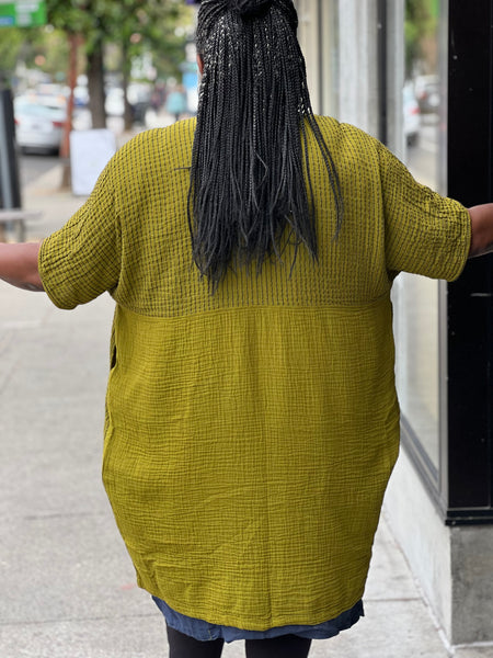 Shannon Passero One Size Reed Cardigan Green