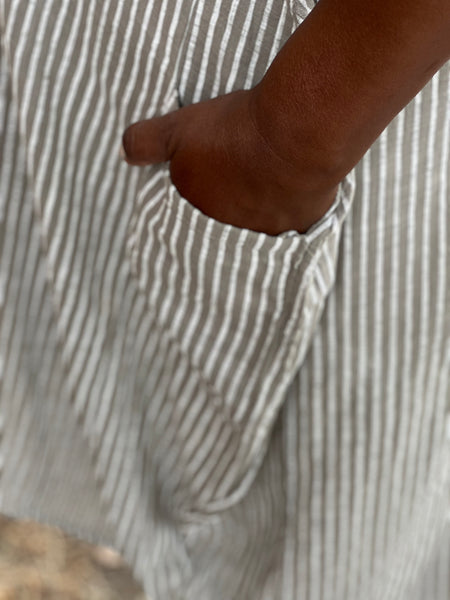 Pure  One Size  Cotton Lantern Dress- Mocha