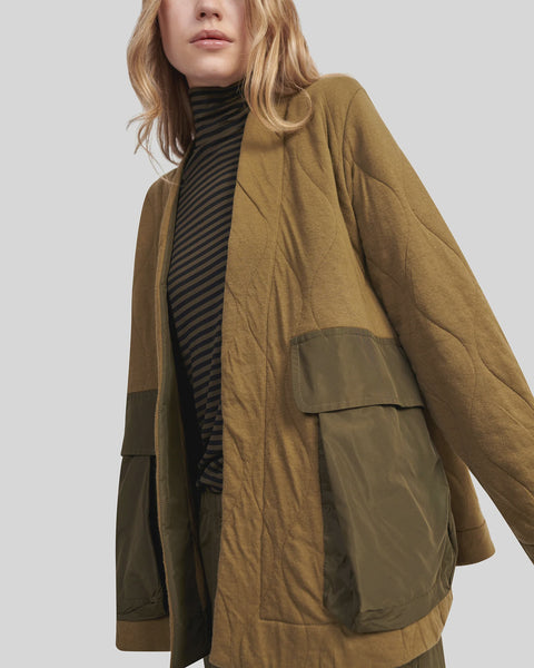 Alembika Urban Parcel Quilted Jacket-Khaki