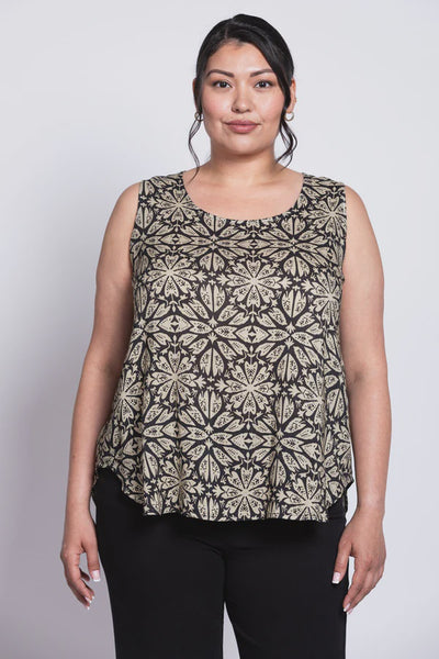 Blue Sky Bamboo/Linen Jimmy Tank-Sand Ventana